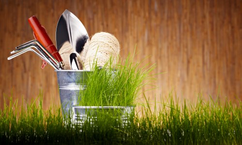 Organised garden workspace with reduced trip hazards
